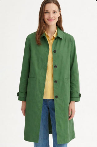 Jas Groen-Basic Coloured Trenchcoat