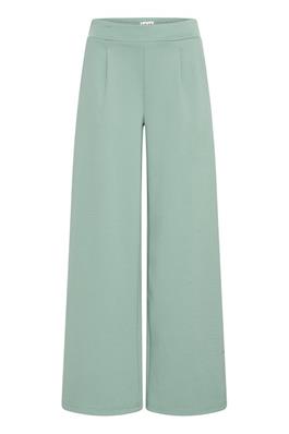 Broek Groen-Long Wide Pantalon