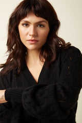 Vest Zwart-Cardi V Farfalle