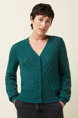 Vest Turqouise-Cardi V Farfalle