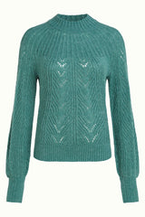 Trui Turquoise-Joanie Raglan Top Orcia