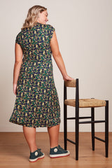 Jurk Print-Lot Midi Dress Mellow (EcoVero)