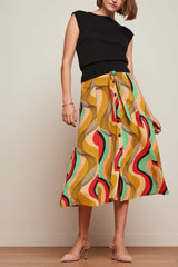 Rok Print-Judy Midi Skirt Falaise (FairWear)
