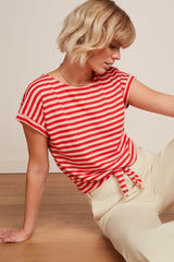 Top Streep-Aria Knot Top Stripe (Gots Organic)