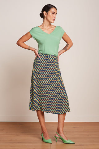 Rok Print-Juno Midi Pebble Skirt (EcoVero)