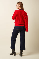 Trui Rood-Leon Mauve V Top