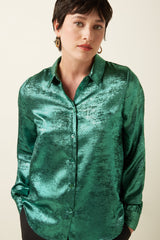 Bloes Turquoise-Maisie Blouse Flambe