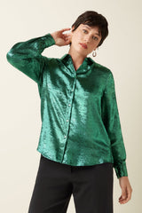 Bloes Turquoise-Maisie Blouse Flambe