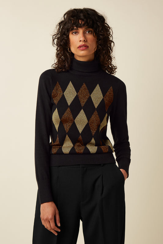 Trui Glitter-Rollneck Top Glim