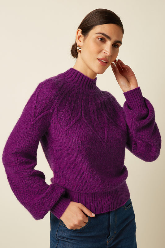 Trui Paars-Joanie Raglan Oraia Top