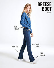 Jeans Blauw-Breese Skinny Bootcut Flashes Of Light