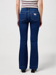 Jeans Blauw-Jeans Flare Dark Wash