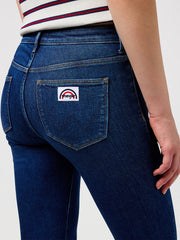 Jeans Blauw-Jeans Flare Dark Wash