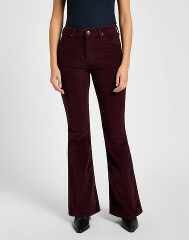 Broek Rib Rood/Paars-Breese Flare Velvet Beete