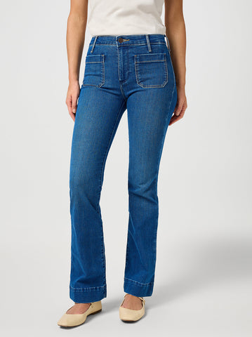 Jeans Blauw-Jeans Flare Serene Storm