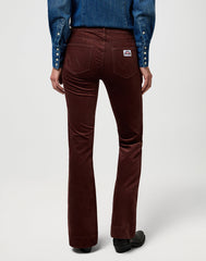 Broek Paars-Trousers Corduroy Flare Mahogany
