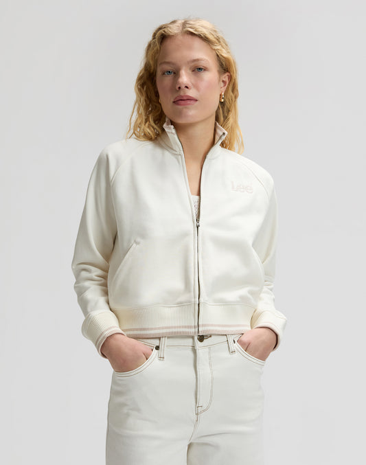 Vest Crème-Zip Up Cardigan