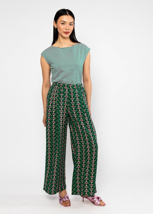 Broek Bloem-Breezy Palazzo Trousers
