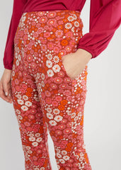 Broek Bloem-Easy Flared All The Leaves Trousers (Gots Organic)