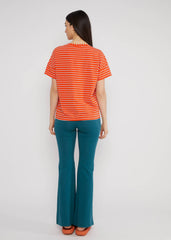 Broek Petrol-Logo Easy Flared Trousers (Gots Organic)