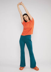 Broek Petrol-Logo Easy Flared Trousers (Gots Organic)