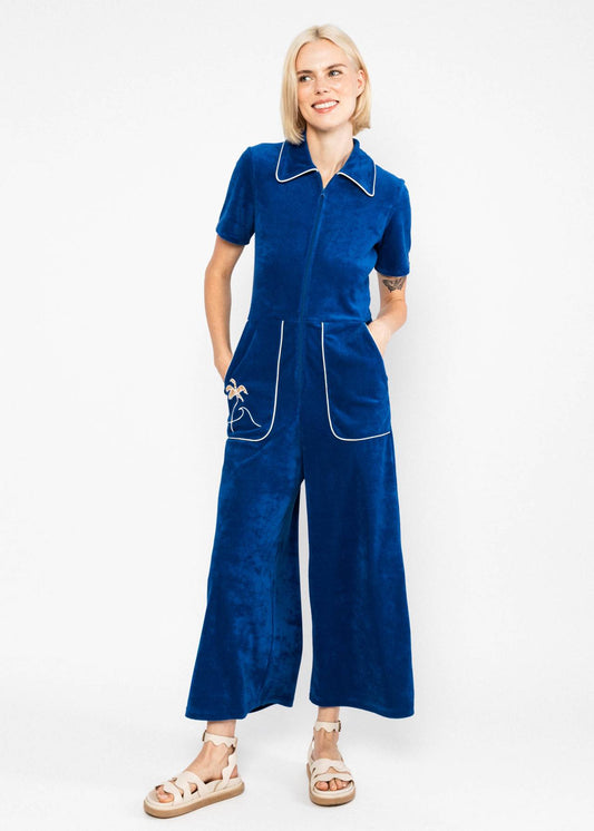 Broekpak Blauw-Renee Love Twist Jumpsuit (Gots Organic)