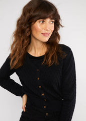 Vest Zwart-Save The World Cardigan (Gots Organic)