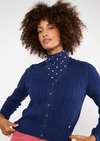 Vest Blauw-Save The World Cardigan (Gots Organic)