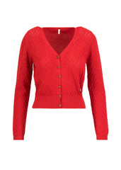 Vest Rood-Save The World Cardigan (Gots Organic)