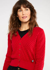 Vest Rood-Save The World Cardigan (Gots Organic)