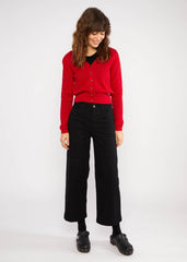 Vest Rood-Save The World Cardigan (Gots Organic)