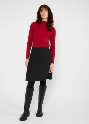 Rok Zwart-Sleek Petite Skirt (FairWear)