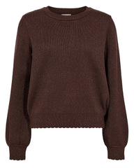 Trui Bruin-Nubir Solid Pullover