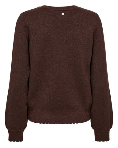 Trui Bruin-Nubir Solid Pullover