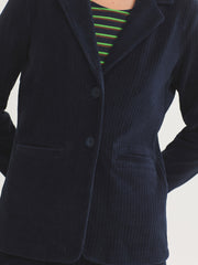 Colbert Blauw-Stretch Corduroy Blazer