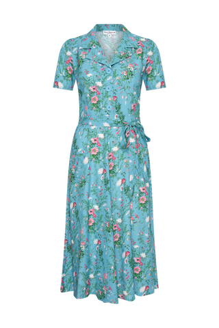 Jurk Bloem-Revers Dress Denim (Fairtrade)