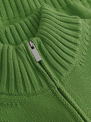 Vest Groen-Flip Knit Zip Cardigan (Organic)