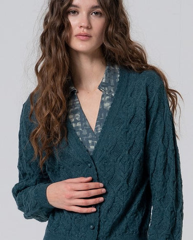 Vest Petrol-Omar Cardigan