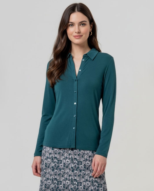 Bloes Petrol-Baum Blouse
