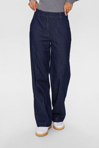 Jeans Blauw-Nuamber Pants Dark Blue