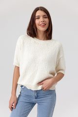 Top Creme-Sylviane Pull