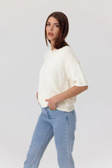 Top Creme-Sylviane Pull