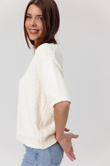 Top Creme-Sylviane Pull