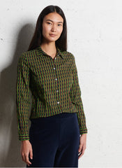 Bloes Print-Endless Column Print Basic Shirt