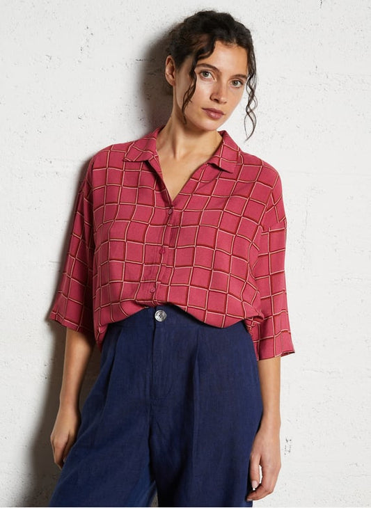 Bloes Print-Dottes Checks Print Shirt