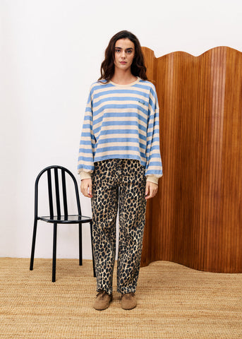 Trui Streep-Iris Sweatshirt
