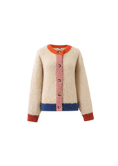 Vest Crème-Cyclamen Cardigan