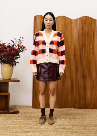 Vest Ruit-Viola Cardigan