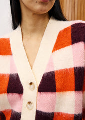 Vest Ruit-Viola Cardigan