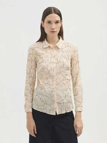 Bloes Paard-Silhouette Print Basis Shirt